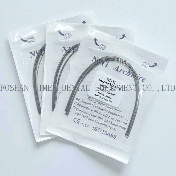 Orthodontic Dental Super Elastic Wire Ovoid Form Niti Arch Wires Round