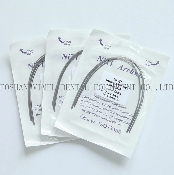 Orthodontic Dental Super Elastic Wire Ovoid Form Niti Arch Wires Round