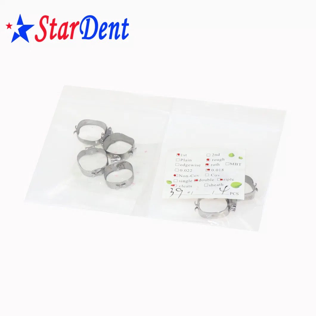 Dental Instrument Orthodontic Molar Band with Bondable Mbt Buccal Tube 0.022