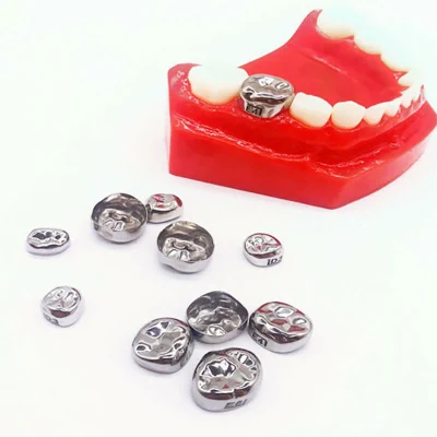 5 uds Dental niños molares primarios corona de dientes de acero inoxidable niño pediátrico 48 tamaños