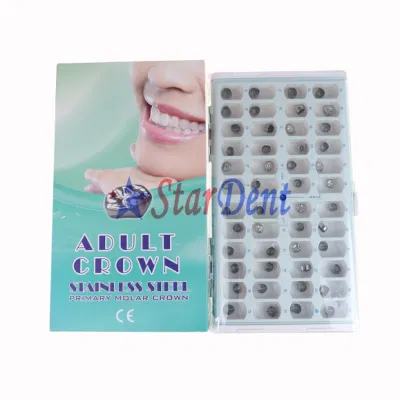 Corona dental para dientes de adulto, material de corona molar primaria, corona dental de acero inoxidable