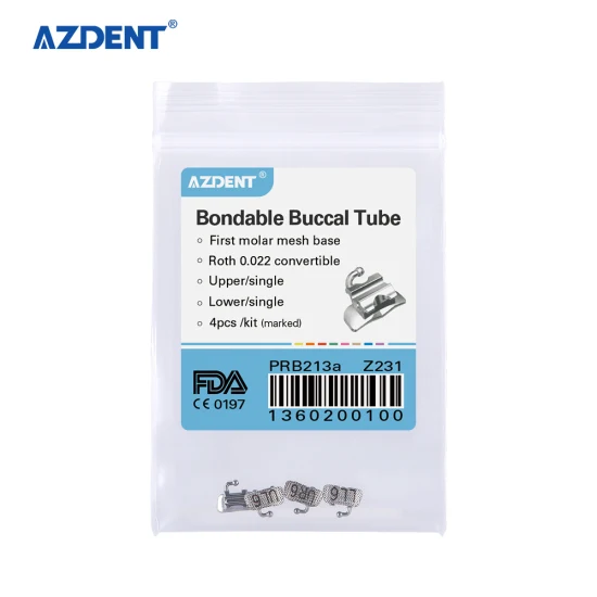 Venta caliente Azdent 1st Roth Bondable U1/L1 tubo bucal de ortodoncia dental